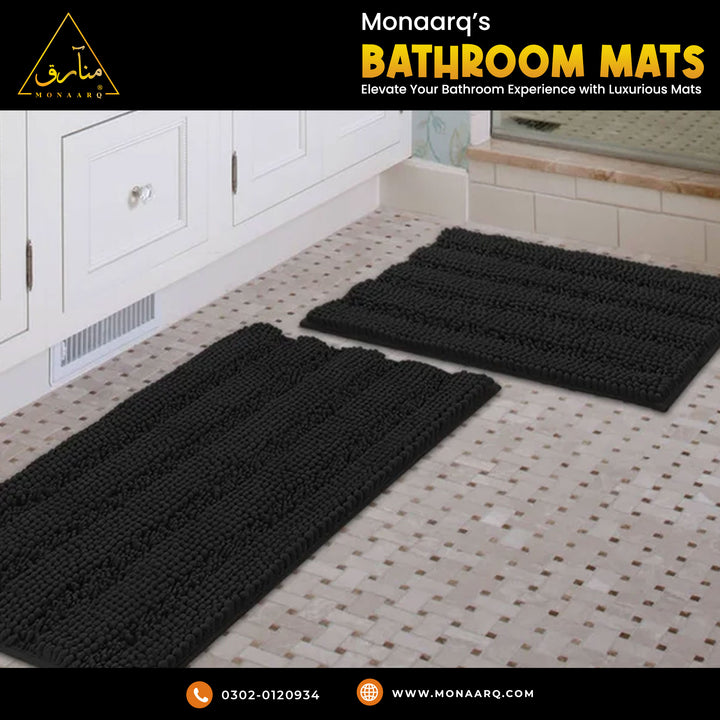 100% Cotton Bath Mat with Non-Slip Backing