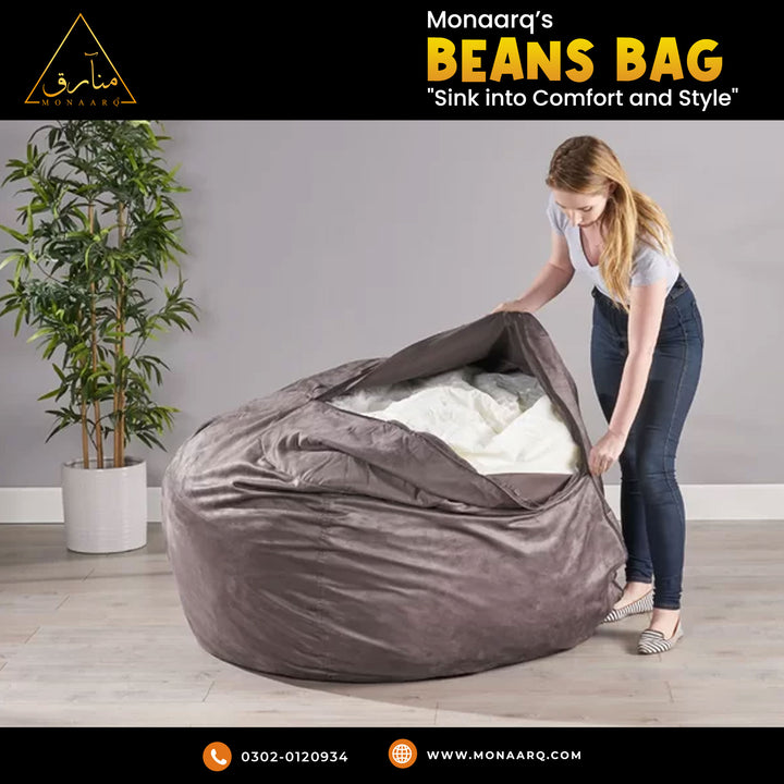 Bean Bag Chair (Charcoal)
