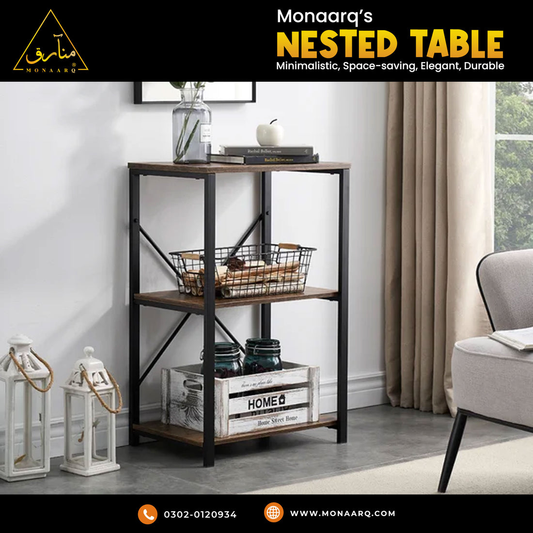 Wooden Nested Table