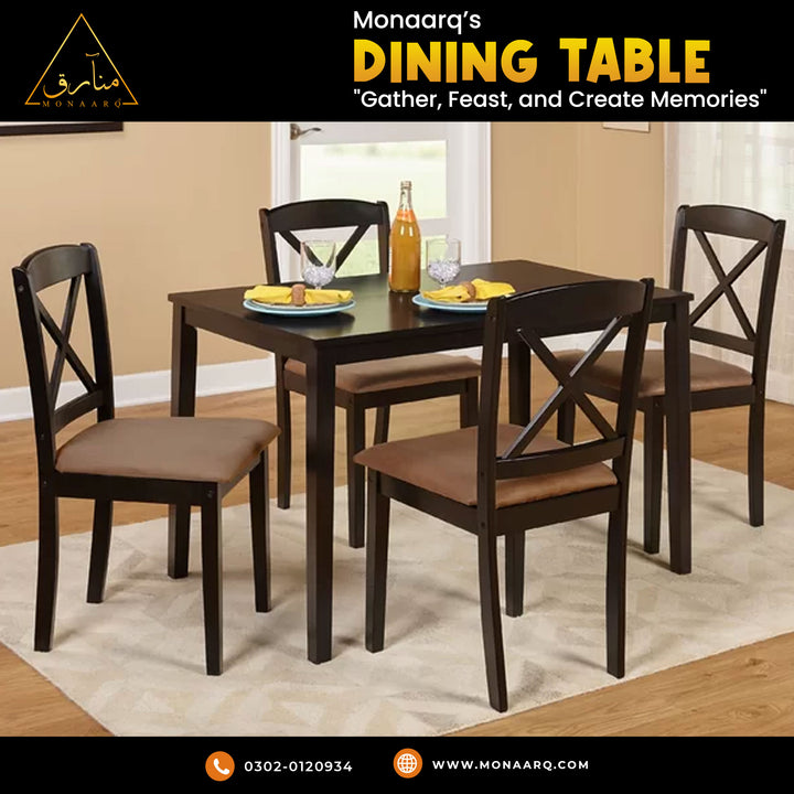 Solid Wood Dining Set (4 seater)
