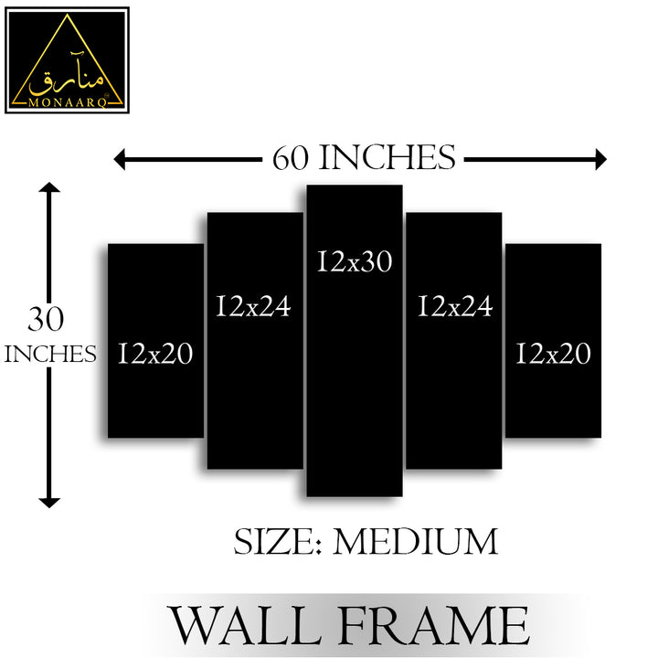 5 DIVIDED ISLAMIC WALL FRAME