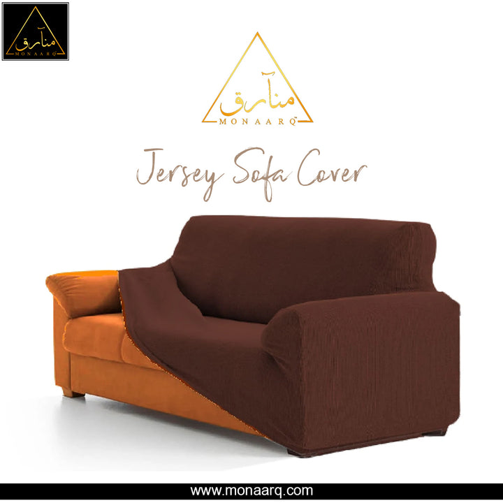 JERSEY SOFA COVER - Dark Brown