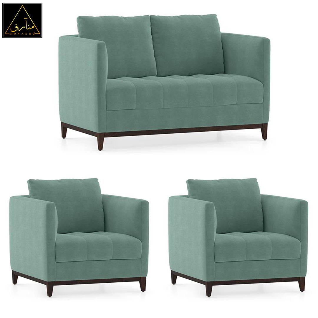 Florence Compact Sofa (Dusty Turquoise Velvet)
