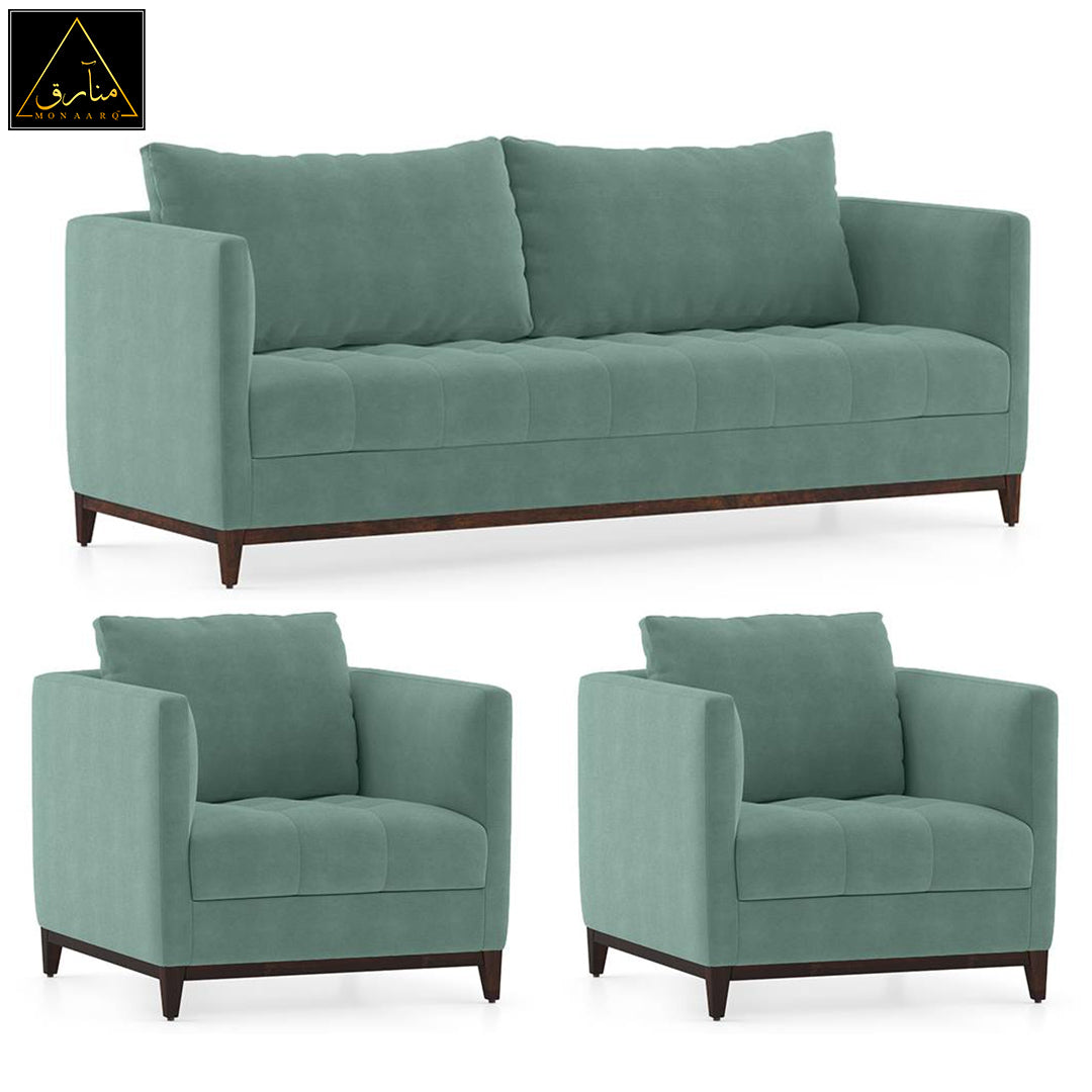 Florence Compact Sofa (Dusty Turquoise Velvet)