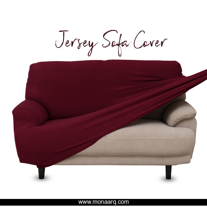 JERSEY SOFA COVER - Maroon