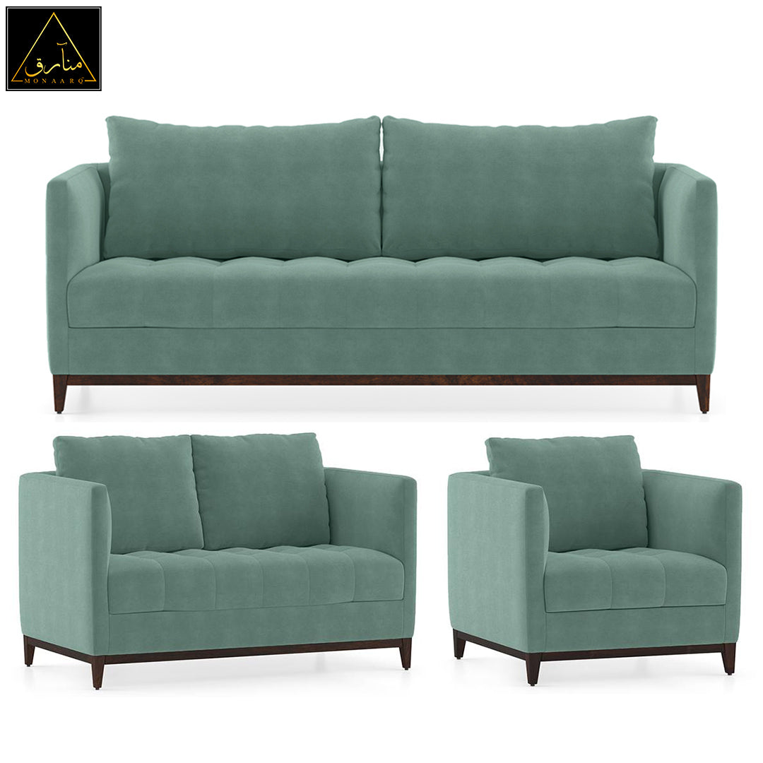 Florence Compact Sofa (Dusty Turquoise Velvet)