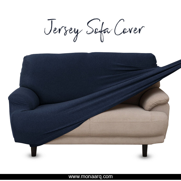 JERSEY SOFA COVER - Navy Blue