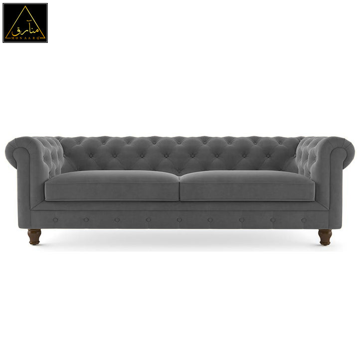 Winchester Fabric Sofa (Ash Grey Velvet)