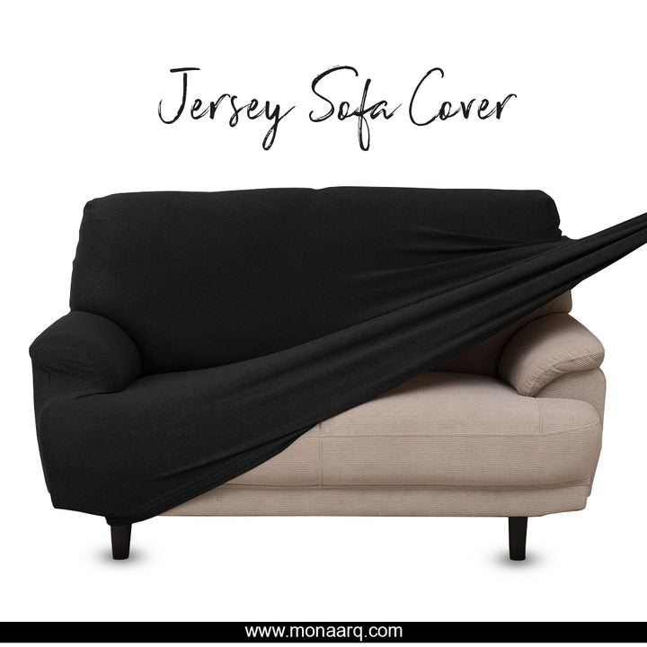 JERSEY SOFA COVER - Black